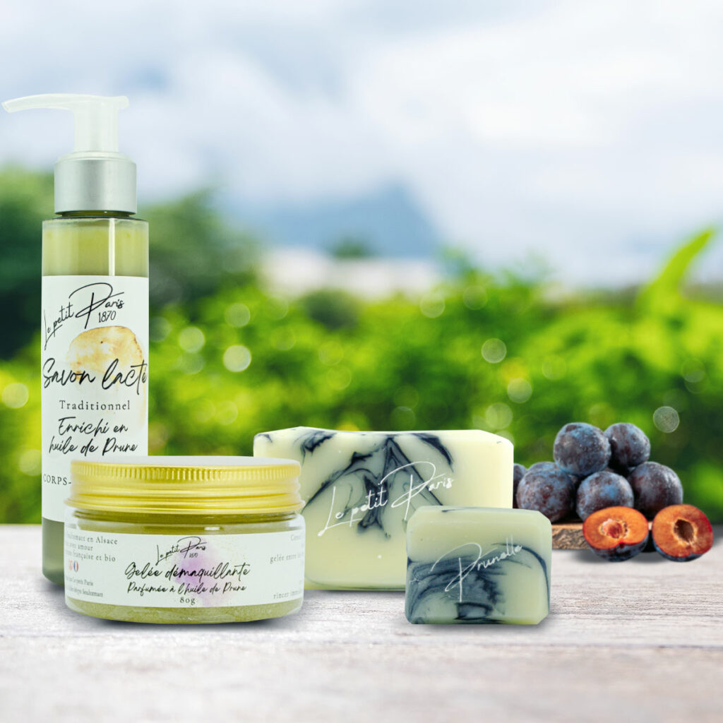 Une gamme naturel à la prune, de la savonnerie artisanale petit paris