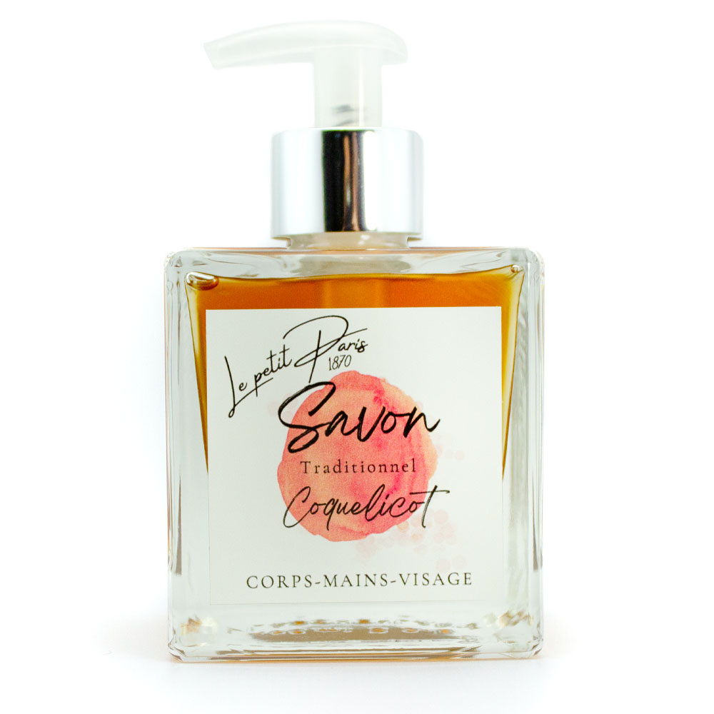 Savon traditionnel au coquelicot, hydratant et naturel.