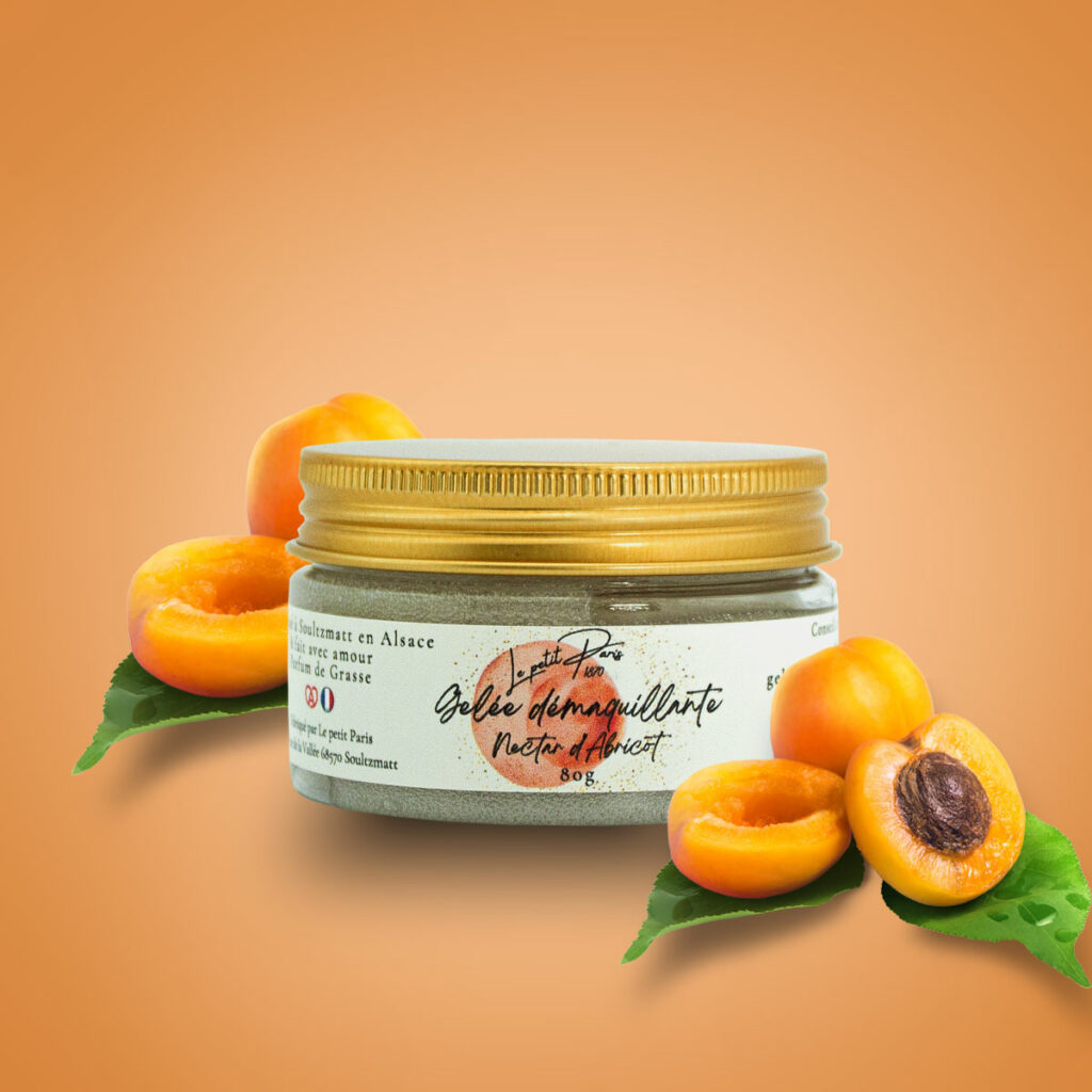 Gelée démaquillante à l'abricot, de la savonnerie petit paris en alsace
