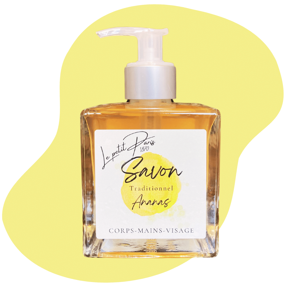Savon liquide à l'ananas naturel et artisanal fabriqué en Alsace
