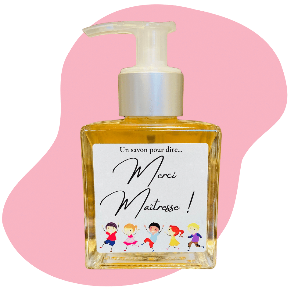 Savon cadeau pour dire merci à la maîtresse, artisanal et naturel, fabriqué en Alsace